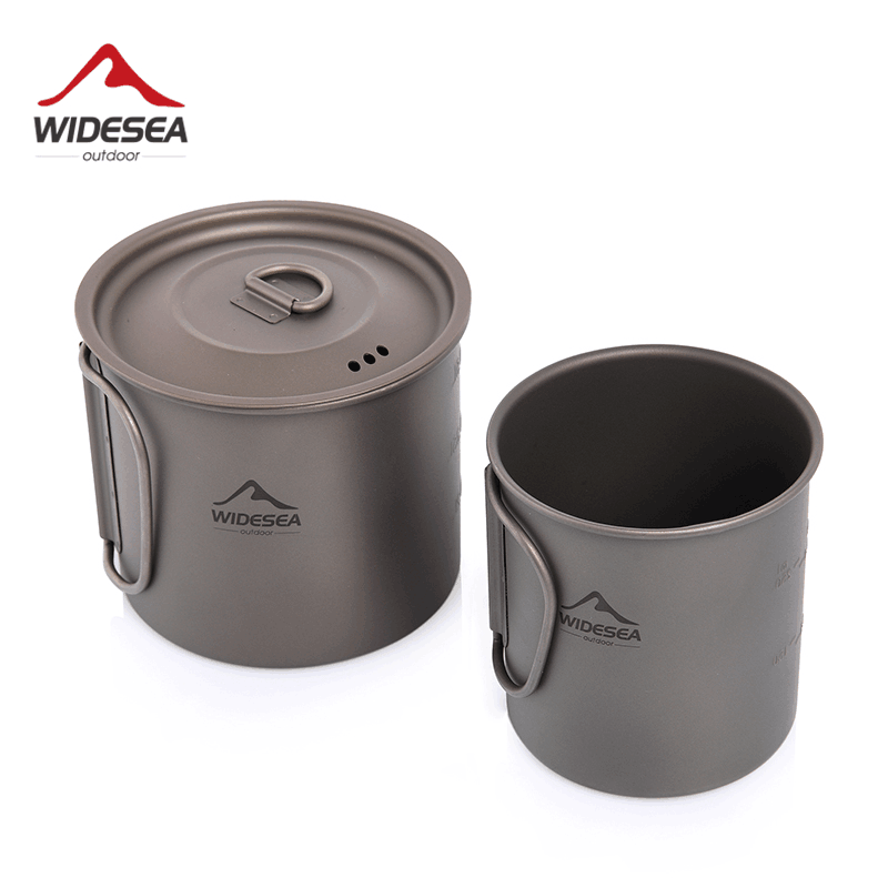 Quechua Camping Cooking Set - Widesea Mug Berkemah Cangkir Titanium Peralatan