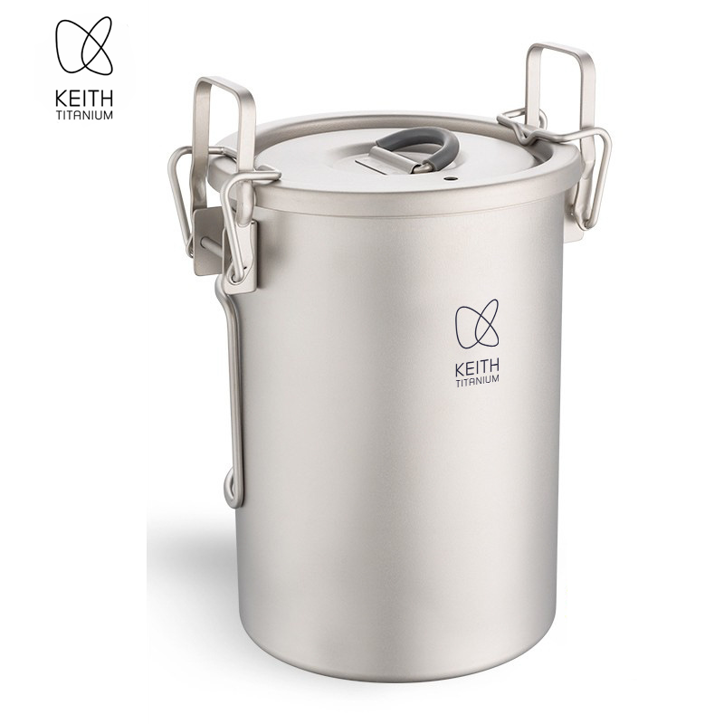 Camping Cooking Ware - KEITH Panci Nasi Titanium Murni, Panci