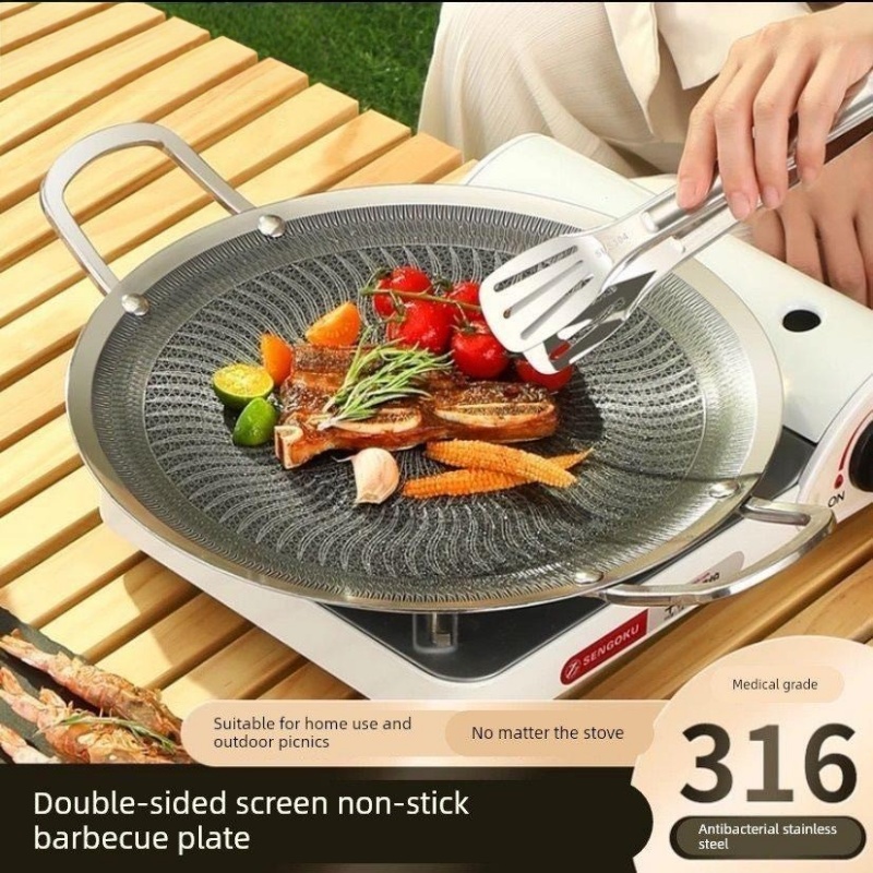 Camping Cooking Gas Stove - Panci Panggangan BBQ Multifungsi Baja Tahan