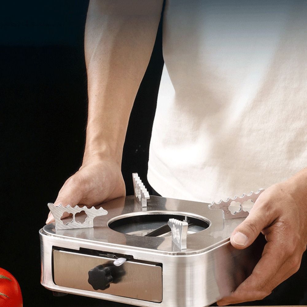Camping Cooking Burner - Kompor Alkohol Portabel Persegi dari Baja