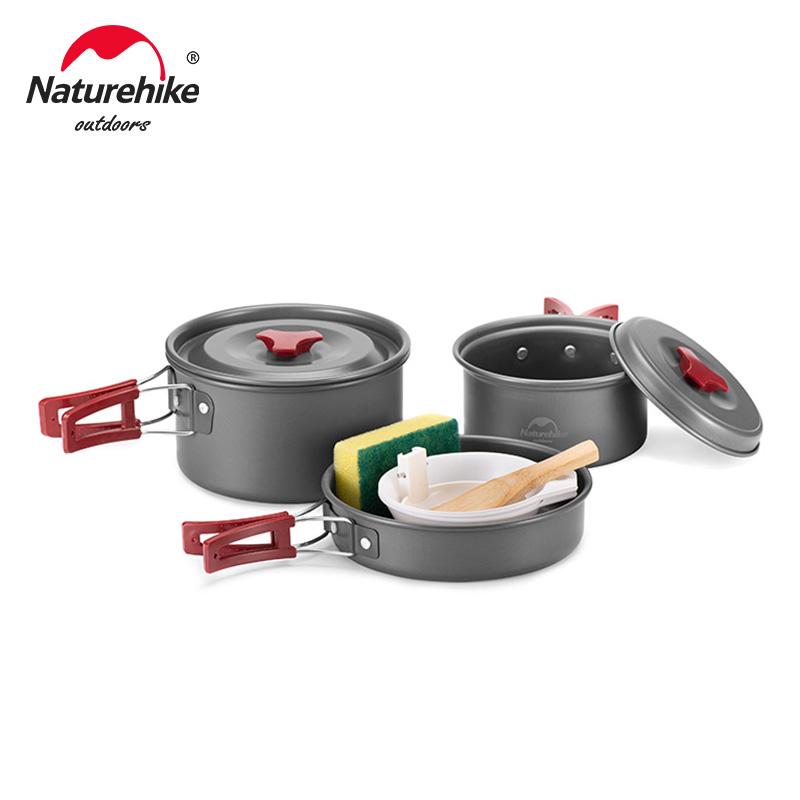 Quechua Camping Cooking Set - Panci Berkemah Alam Peralatan Memasak Berkemah