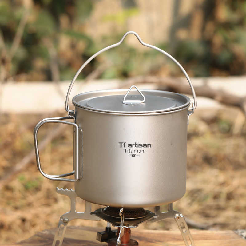 Camping Cooking Cup - Tiartisan Titanium 1,1L Panci Berkemah Set