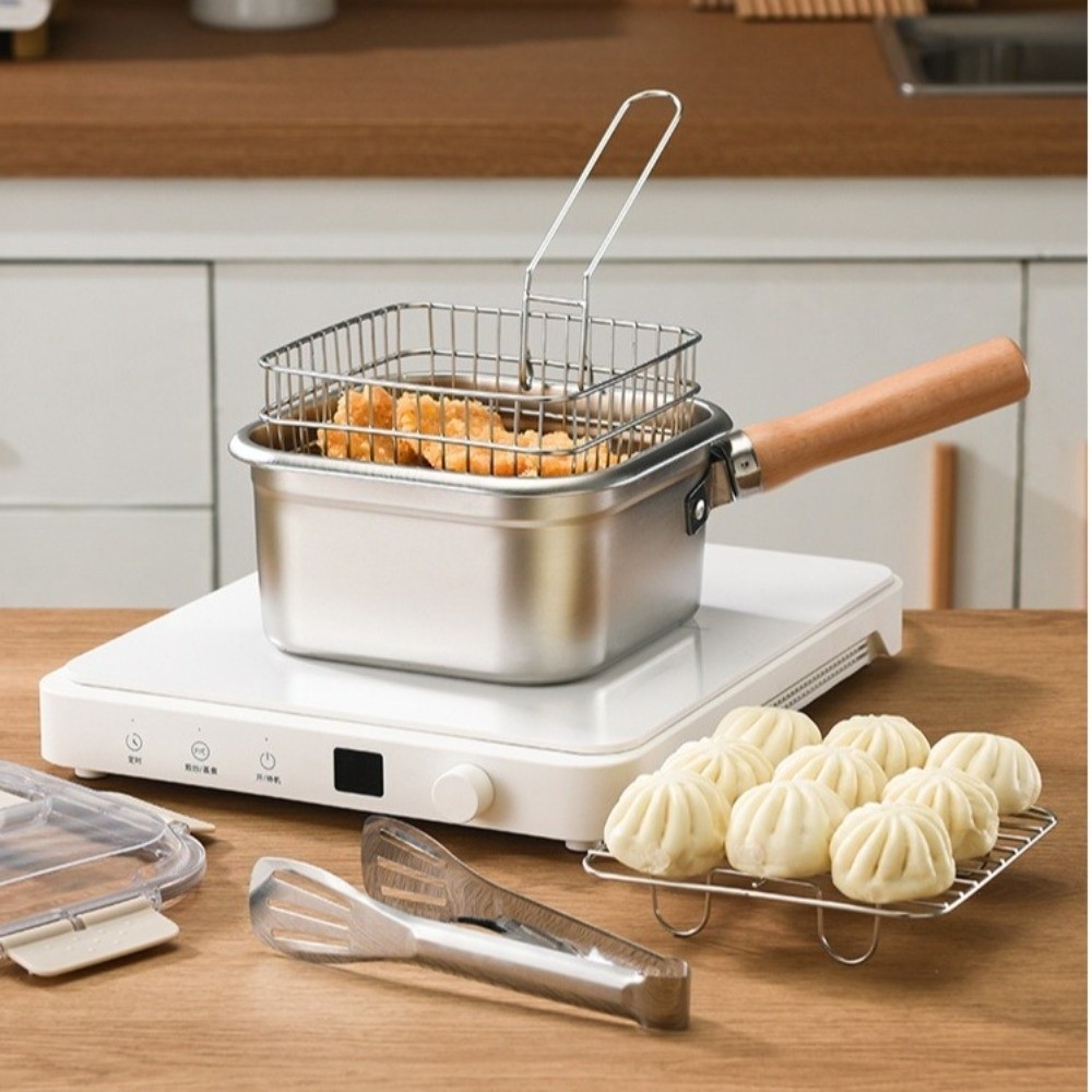 Camping Cooking Utensils Storage - Wajan Penggorengan Portable Stainless Steel Bentuk