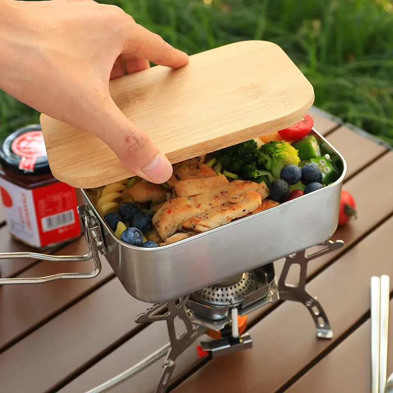 Camp Cutting Board - Kotak makan siang portabel Stainless Steel