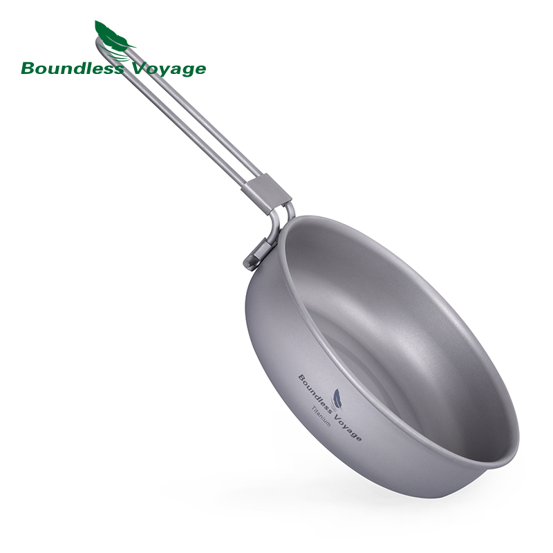 Camping Cooking Pan - Tak Terbatas Perjalanan Ultra Ringan Titanium