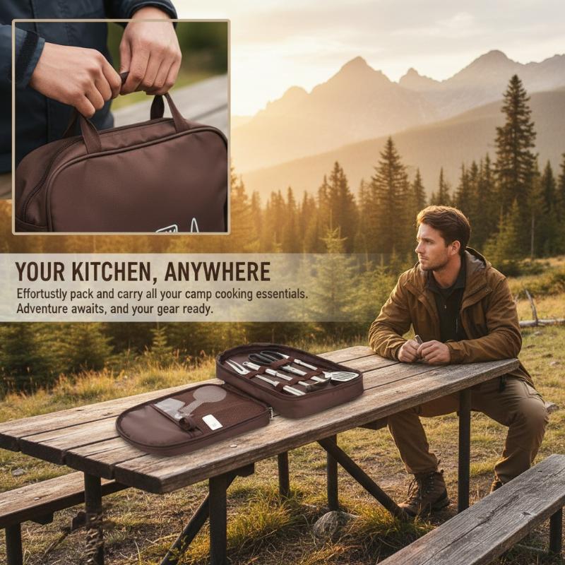 Camping Cooking Utensils Storage - Tas Memasak Luar Ruangan Tas Penyimpanan