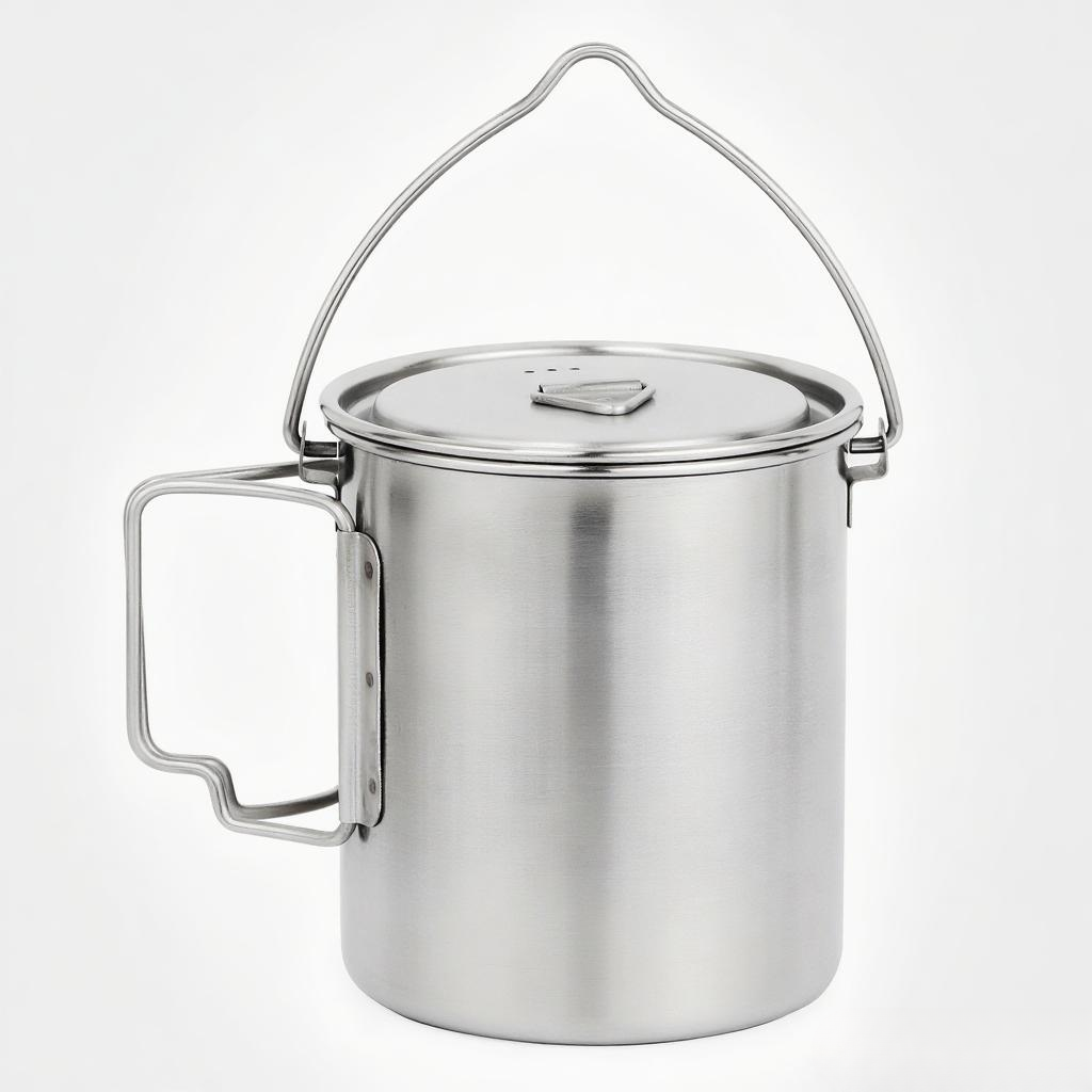 Camping Cooking Cup - Pot Baja Tahan Karat 750Ml Cangkir