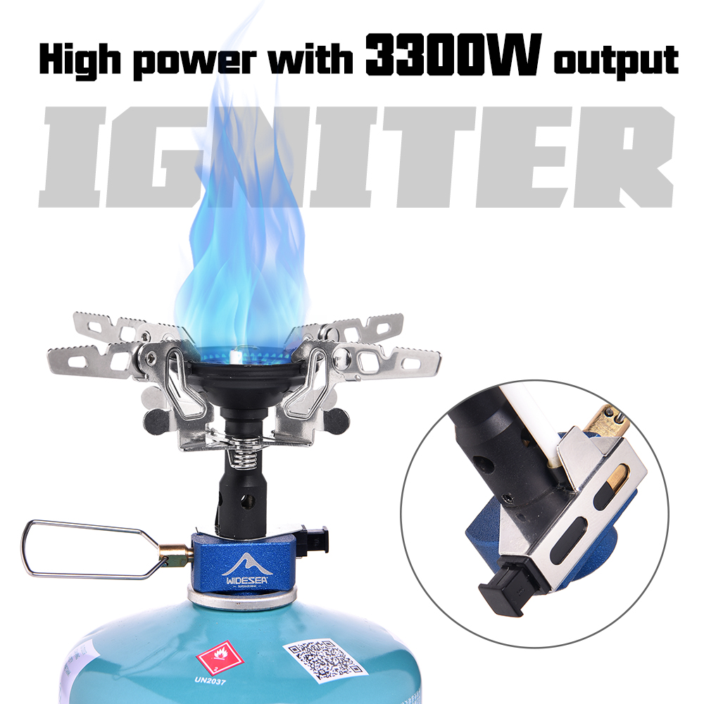 Camping Cooking Gas Stove - Kompor Gas Outdoor 3300W dengan Pemantik,