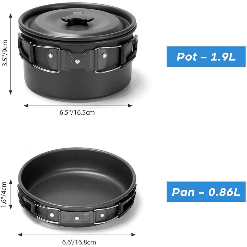 Camping Cooking Cup - 1 Set Peralatan Masak Luar Ruangan