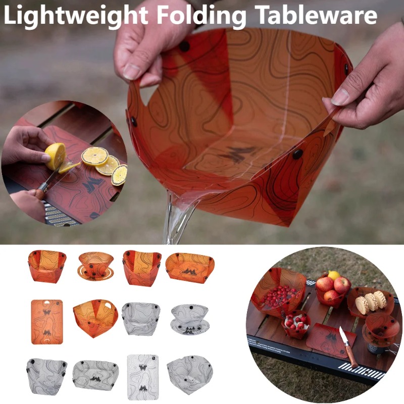Camping Cooking Tool Set - Peralatan Makan Berkemah Lipat Piring Makan