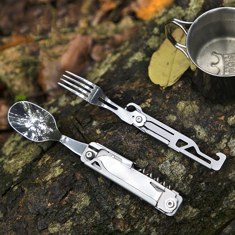 Set Sendok Garpu Berkemah Mult - Quechua Camping Cooking Set ulasan dan harga