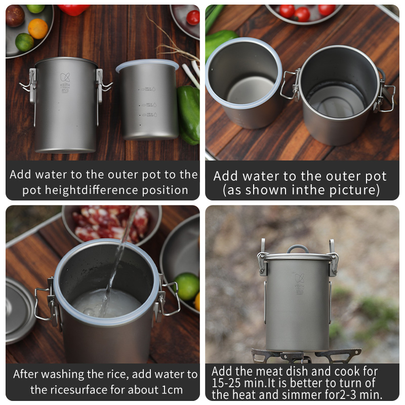 KEITH Panci Nasi Titanium Murn - Camping Cooking Ware ulasan dan harga