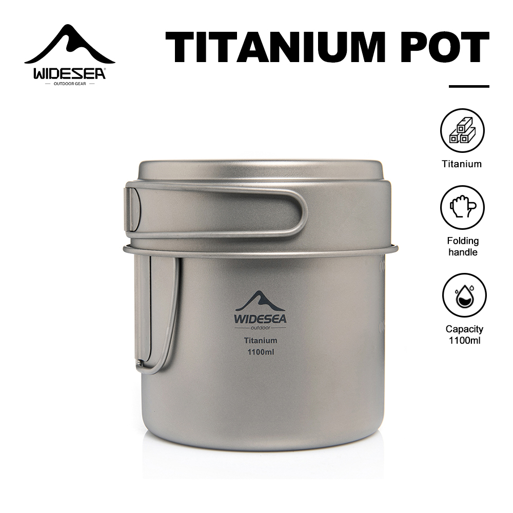 Widesea Panci Berkemah Titaniu - Camping Cooking Tool Set ulasan dan harga