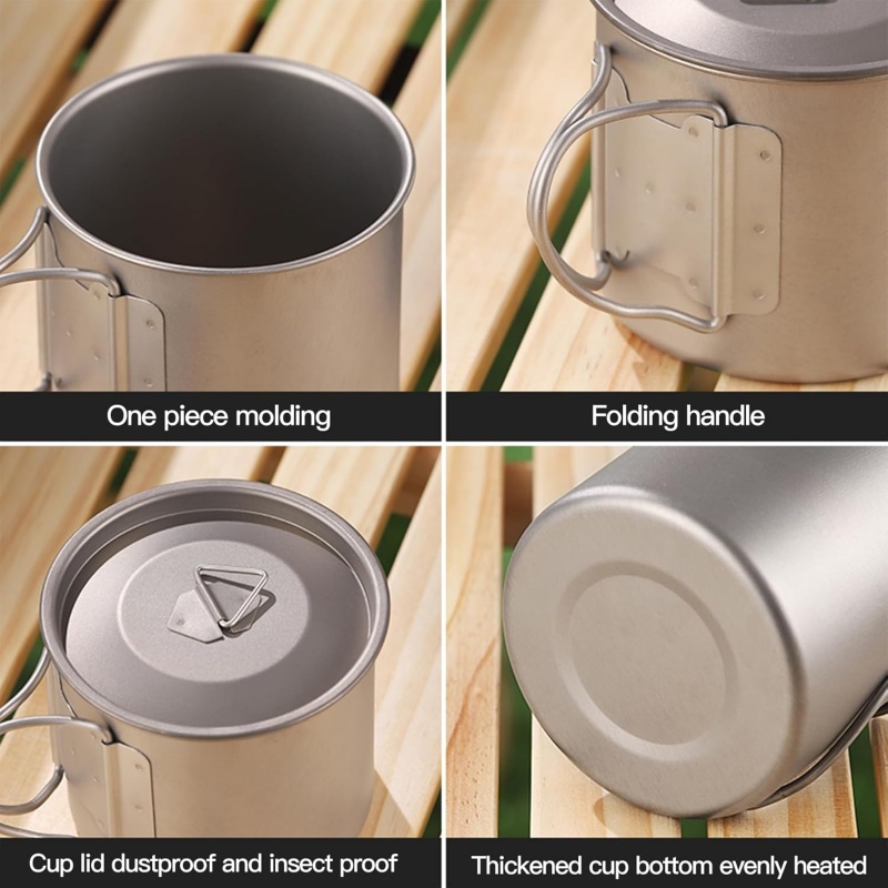 Mug Camping Titanium dengan Pe - Camping Cooking Tool Set ulasan dan harga