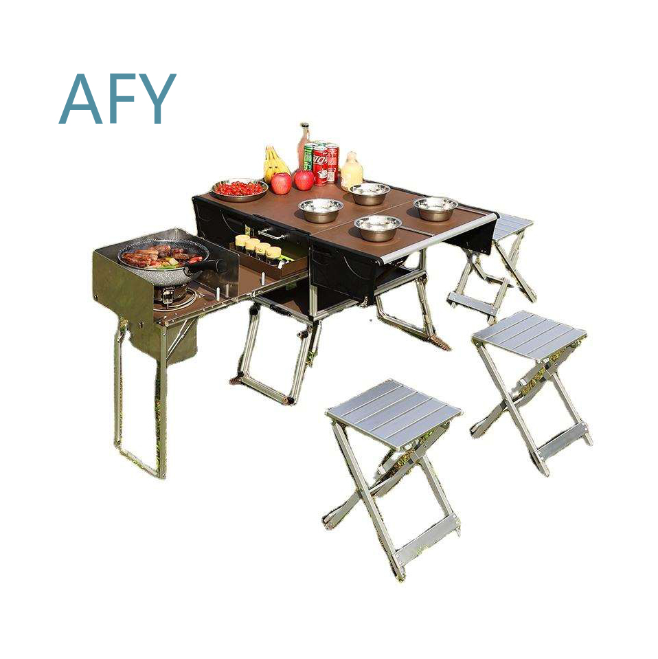 Gerobak Makan Lipat Portabel u - Camping Cooking And Dining Set ulasan dan harga