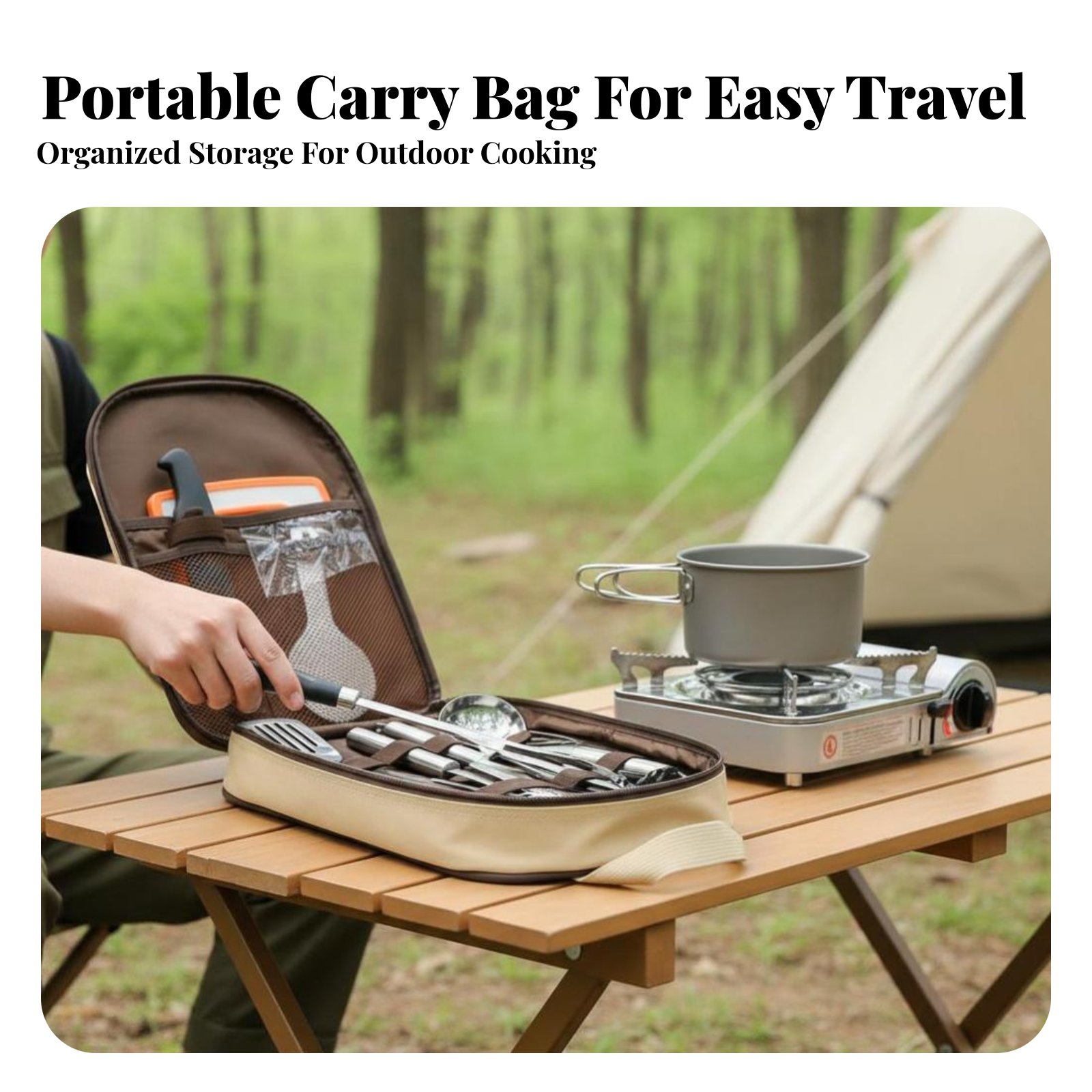 Set Peralatan Memasak Portabel - Camping Cooking And Dining Set ulasan dan harga