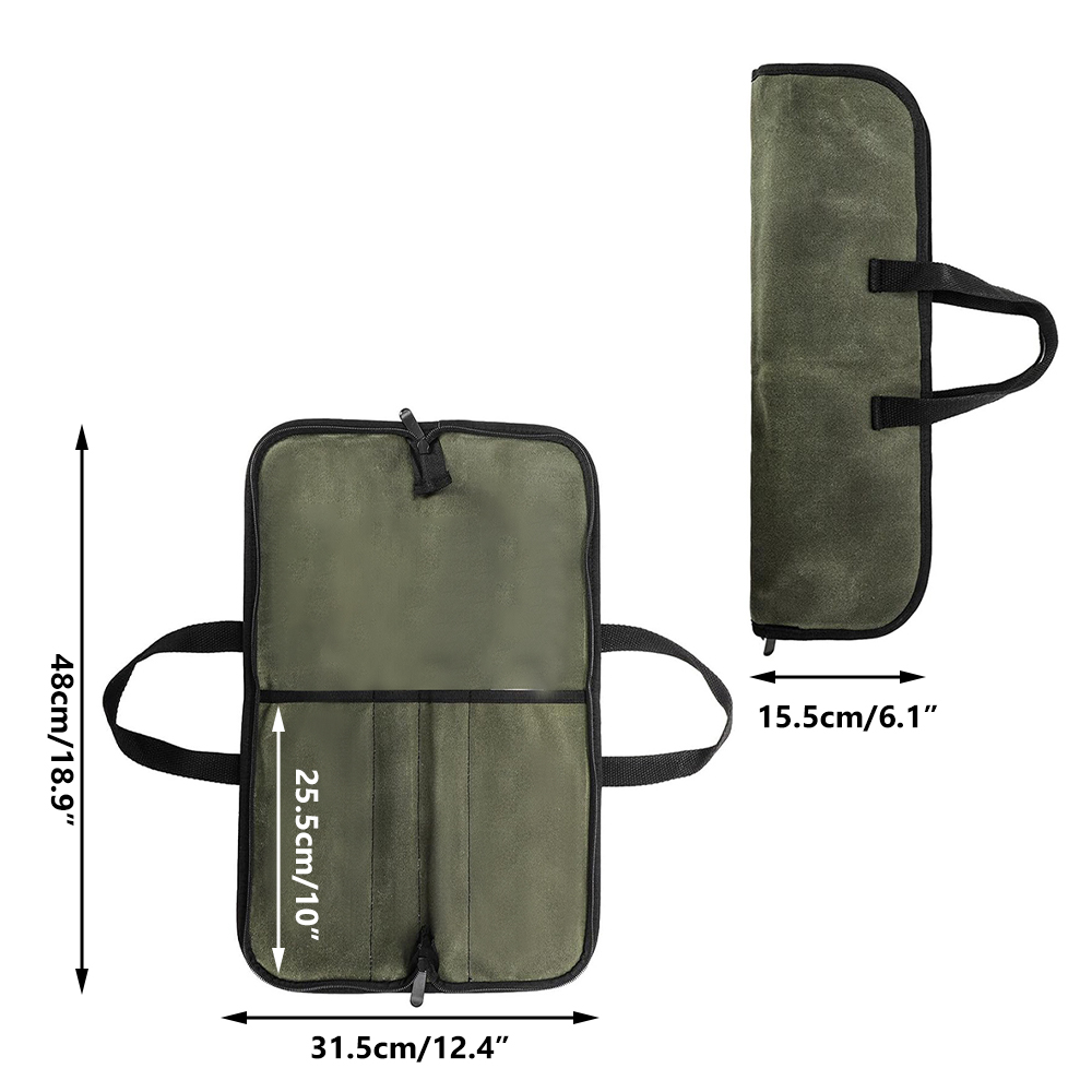 Tas Gulung Pisau Kanvas Berlap - Camping Cooking Multi Tool ulasan dan harga