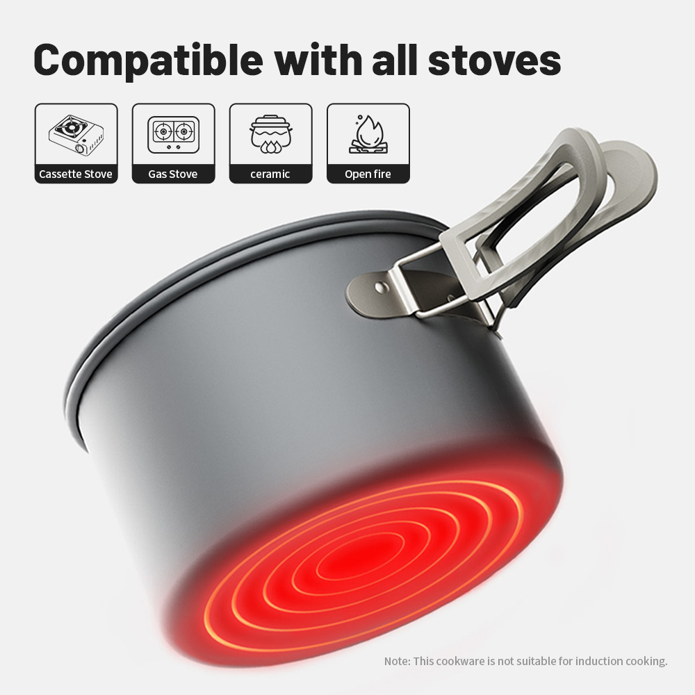 Naturehike panci penggorengan  - Quechua Camping Cooking Set ulasan dan harga
