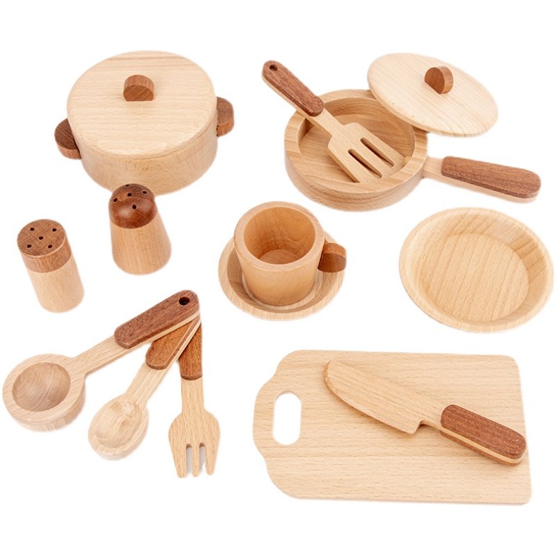 Mainan Dapur Kayu Beech Maoduo - Camping Cooking Tool Set ulasan dan harga