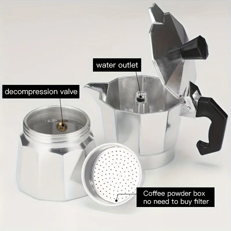 Moka Pot Aluminium Klasik 50-3 - Camping Cooking Utensils ulasan dan harga