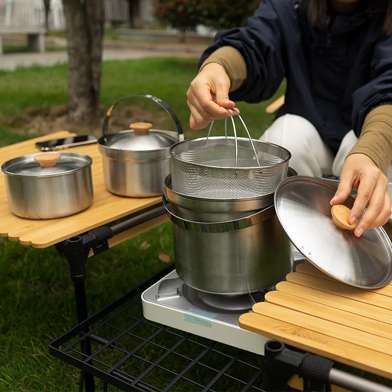 Set Panci Stainless Steel Outd - Camping Cooking Pot Stainless Steel ulasan dan harga