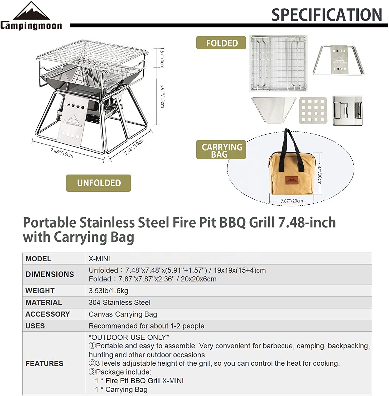 Campingmoon panggangan Bbq, me - Camping Cooking Burner ulasan dan harga