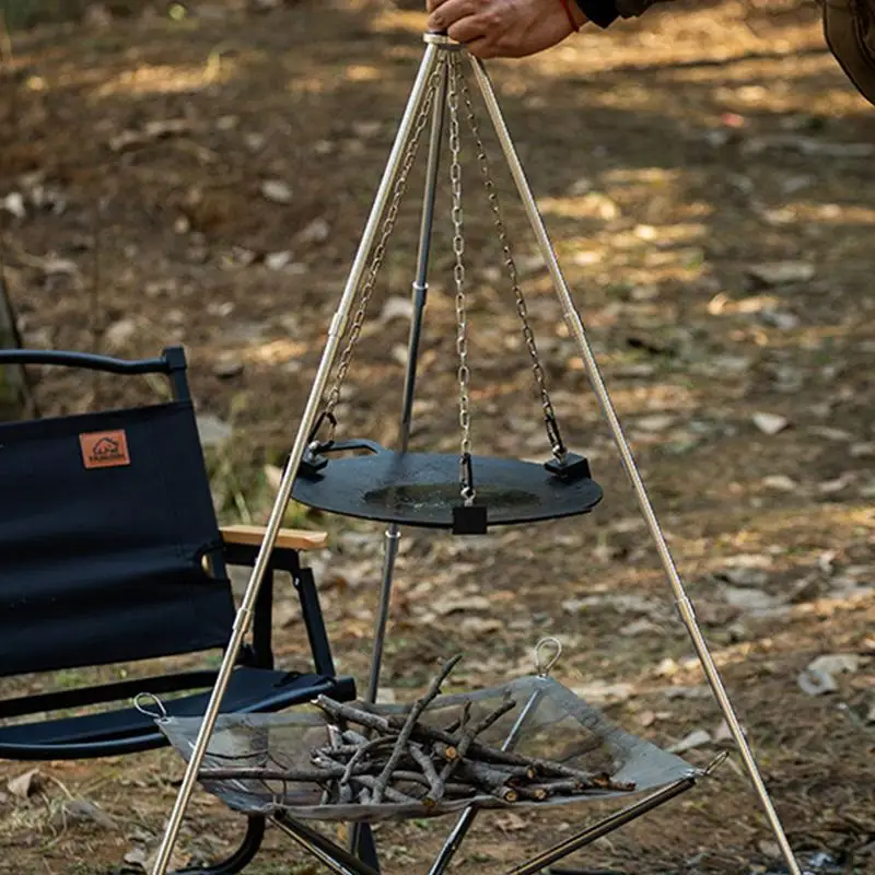 Tripod Api Unggun Aluminium un - Camping Cooking Multi Tool ulasan dan harga