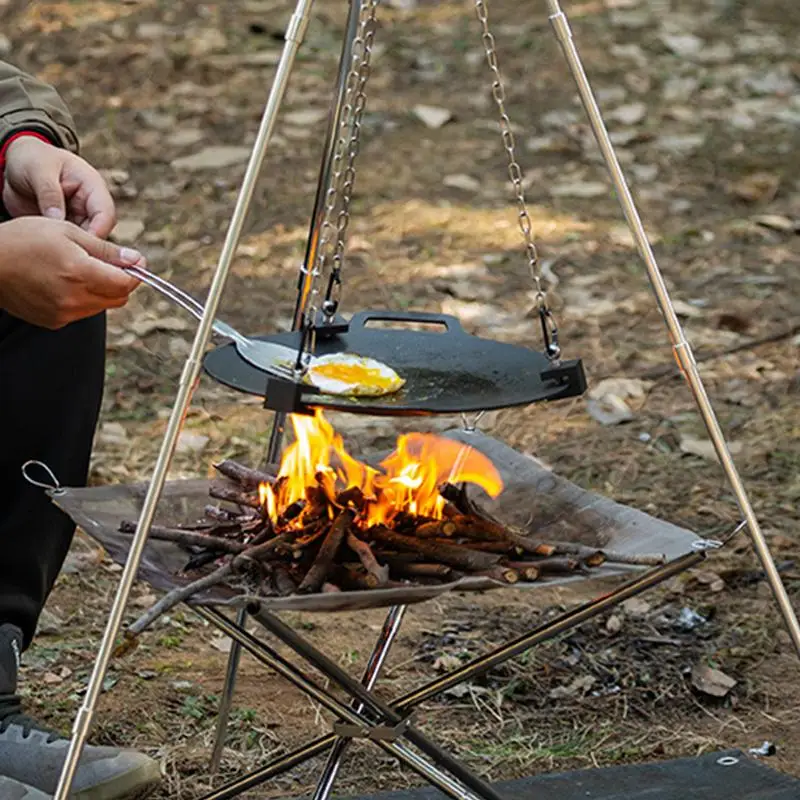 Tripod Api Unggun Aluminium un - Camping Cooking Multi Tool ulasan dan harga