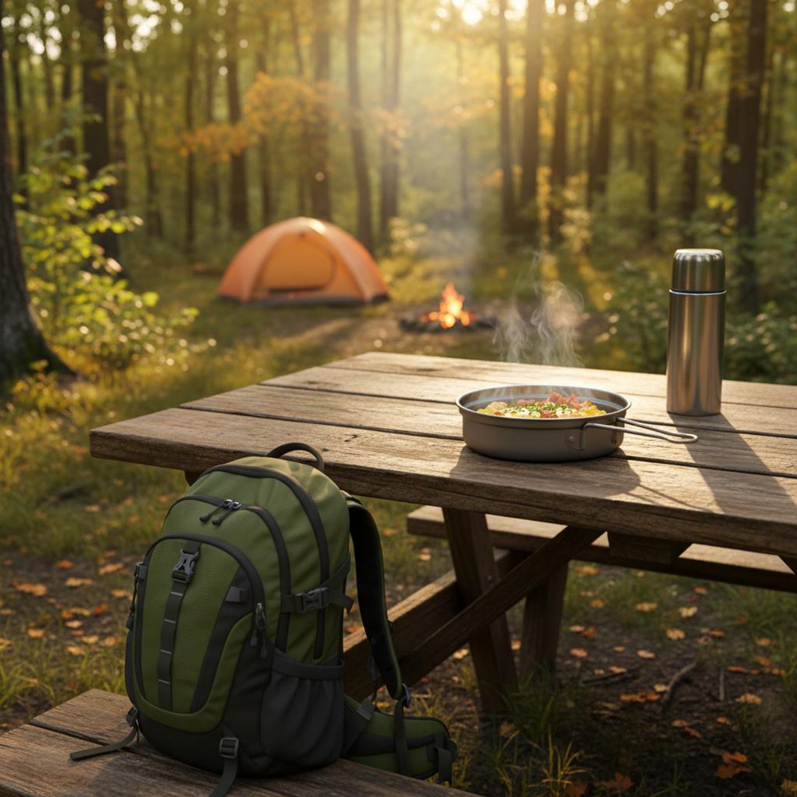 2 Buah Set Peralatan Masak Log - Camping Cooking And Dining Set ulasan dan harga