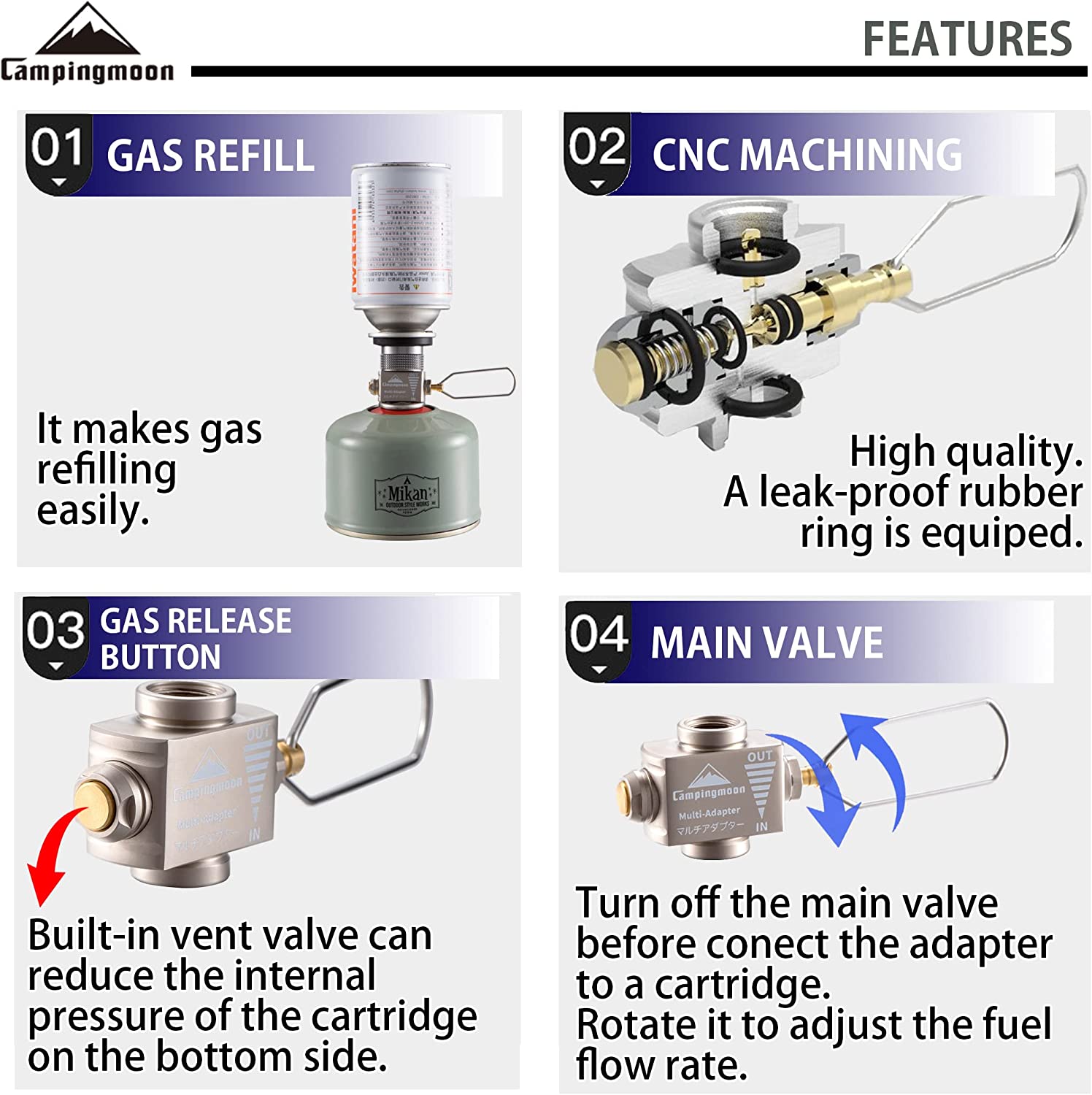 Adaptor kompor Gas, penghemat  - Camping Cooking Butane ulasan dan harga
