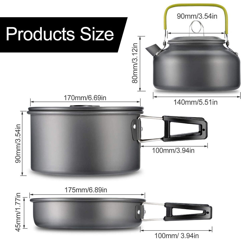 Set Peralatan Masak untuk Berk - Camping Cooking Pot Stainless Steel ulasan dan harga