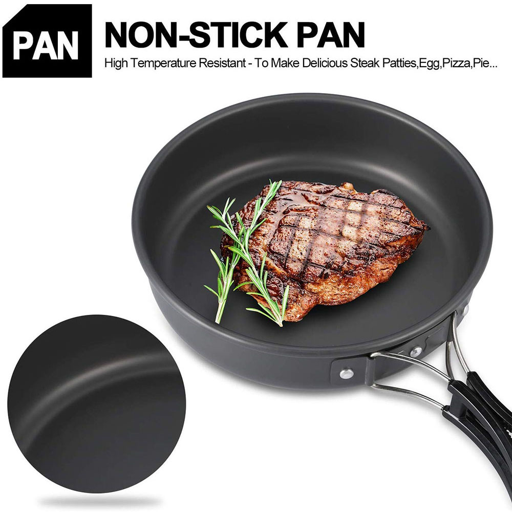Set Peralatan Masak untuk Berk - Camping Cooking Pot Stainless Steel ulasan dan harga