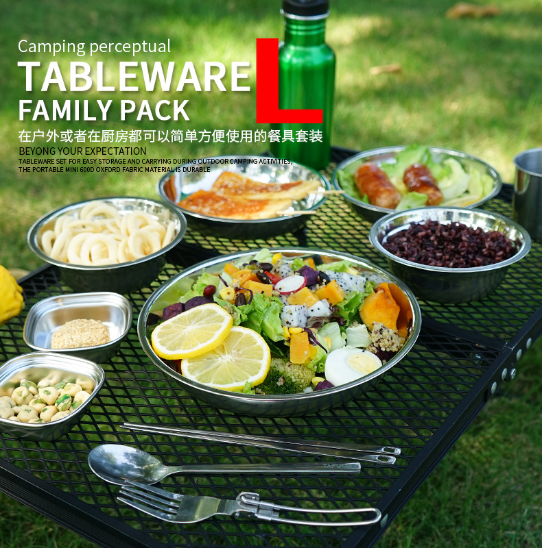 Set Perlengkapan Makan Portabe - Camping Cooking And Dining Set ulasan dan harga