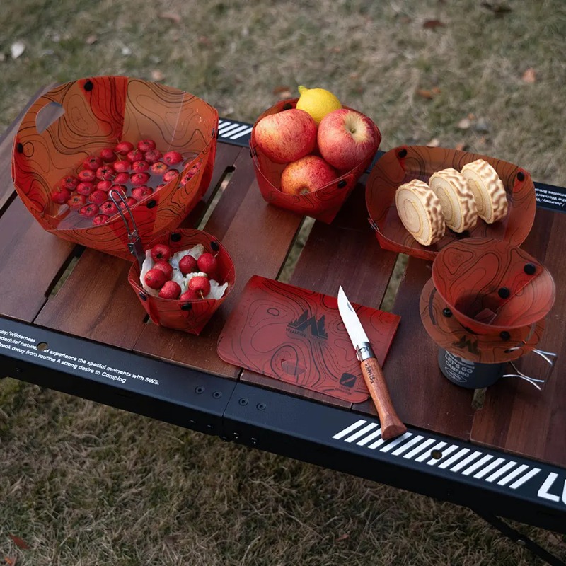 Peralatan Makan Berkemah Lipat - Camping Cooking Tool Set ulasan dan harga